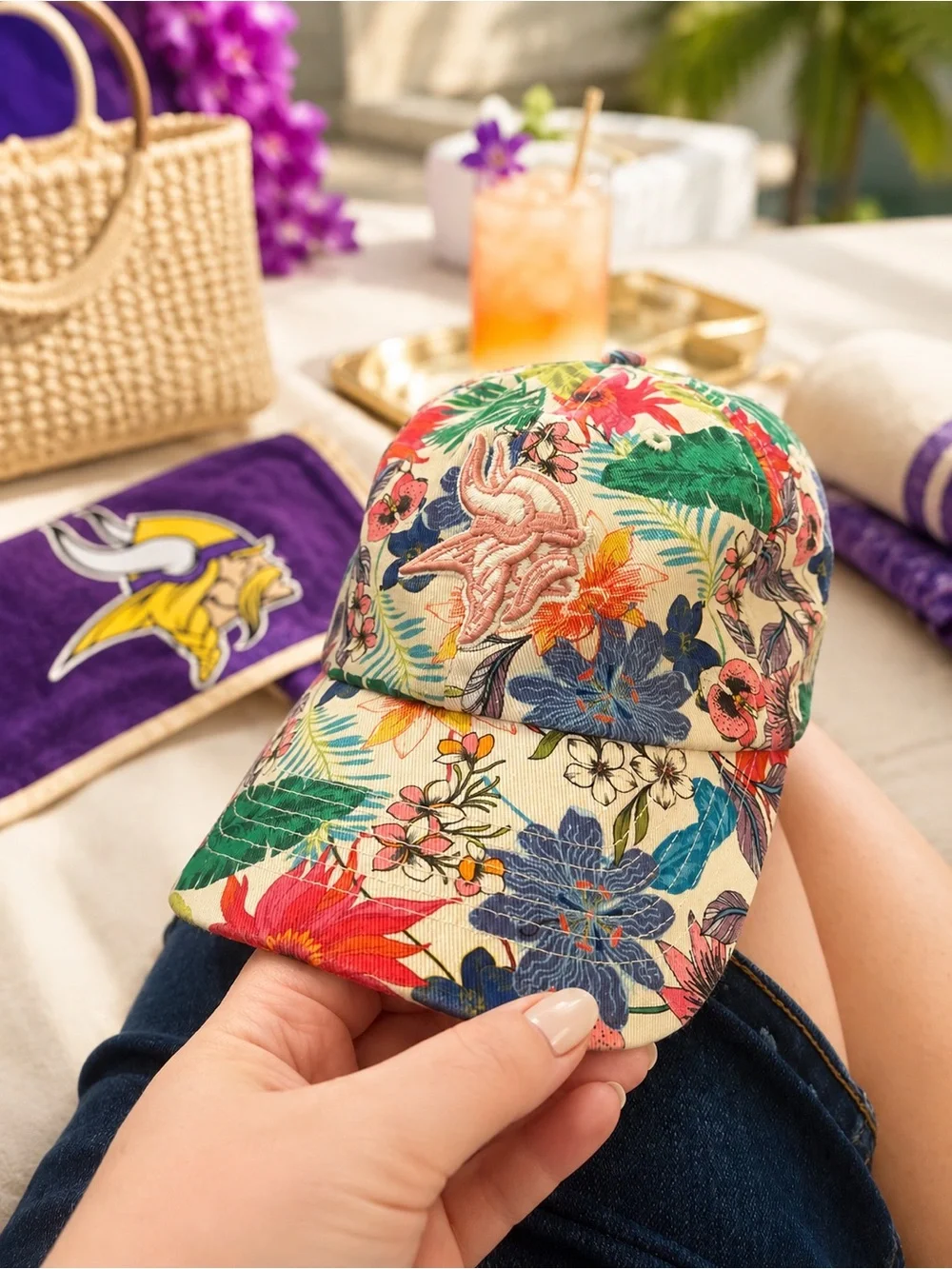 ’47 Brand Minnesota Vikings Floral Tropical Women’s Adjustable Hat